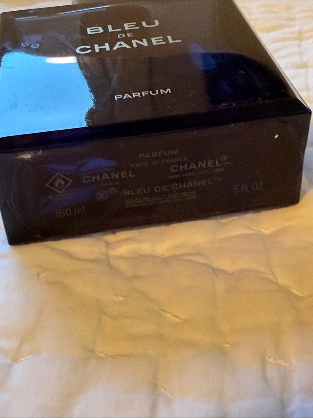 5 oz Bleu de Chanel Parfum Empty Decorative Bottle, 150 ml bottle